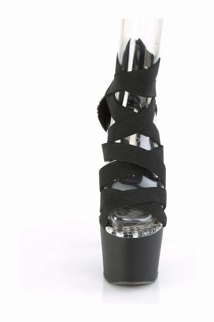 ADORE-748SP Exotic Sandal | Black Elastic