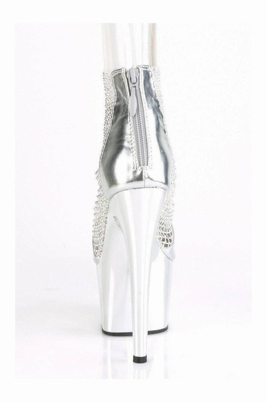 ADORE-765RM Sandal | Silver Faux Leather