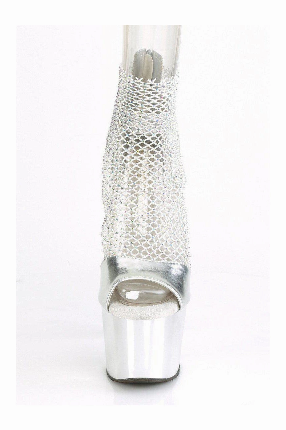 ADORE-765RM Sandal | Silver Faux Leather