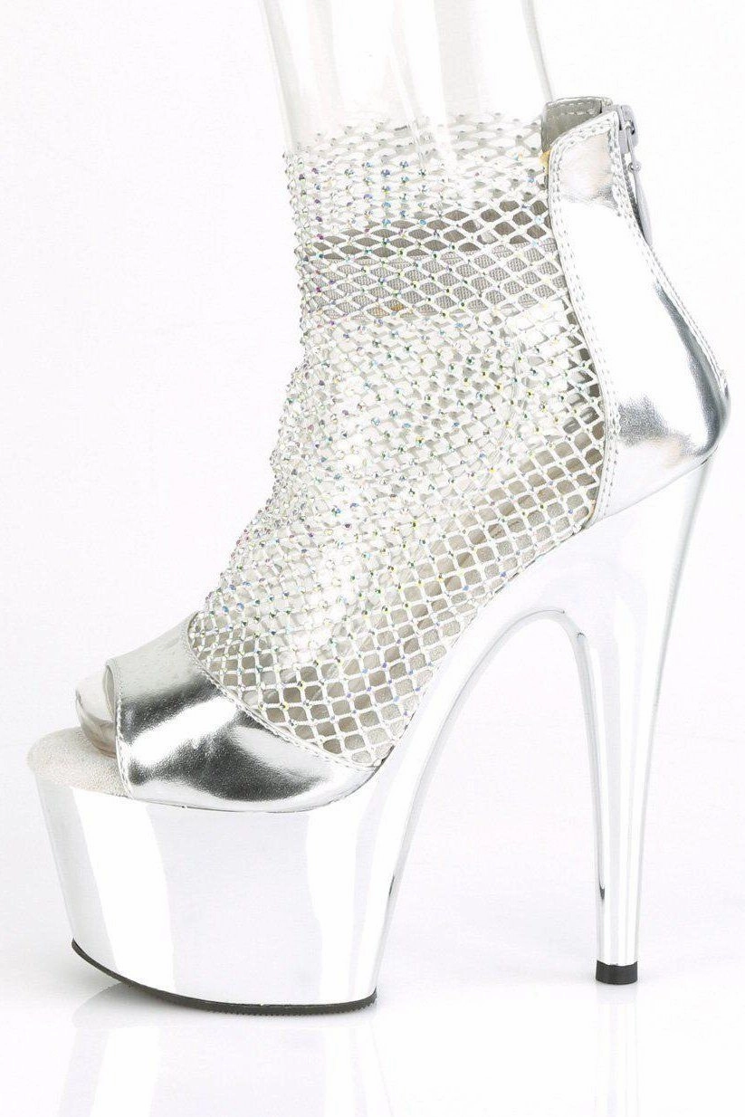 ADORE-765RM Sandal | Silver Faux Leather