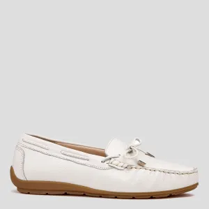 ALABAMA SPORT - CREAM LEATHER FLATS