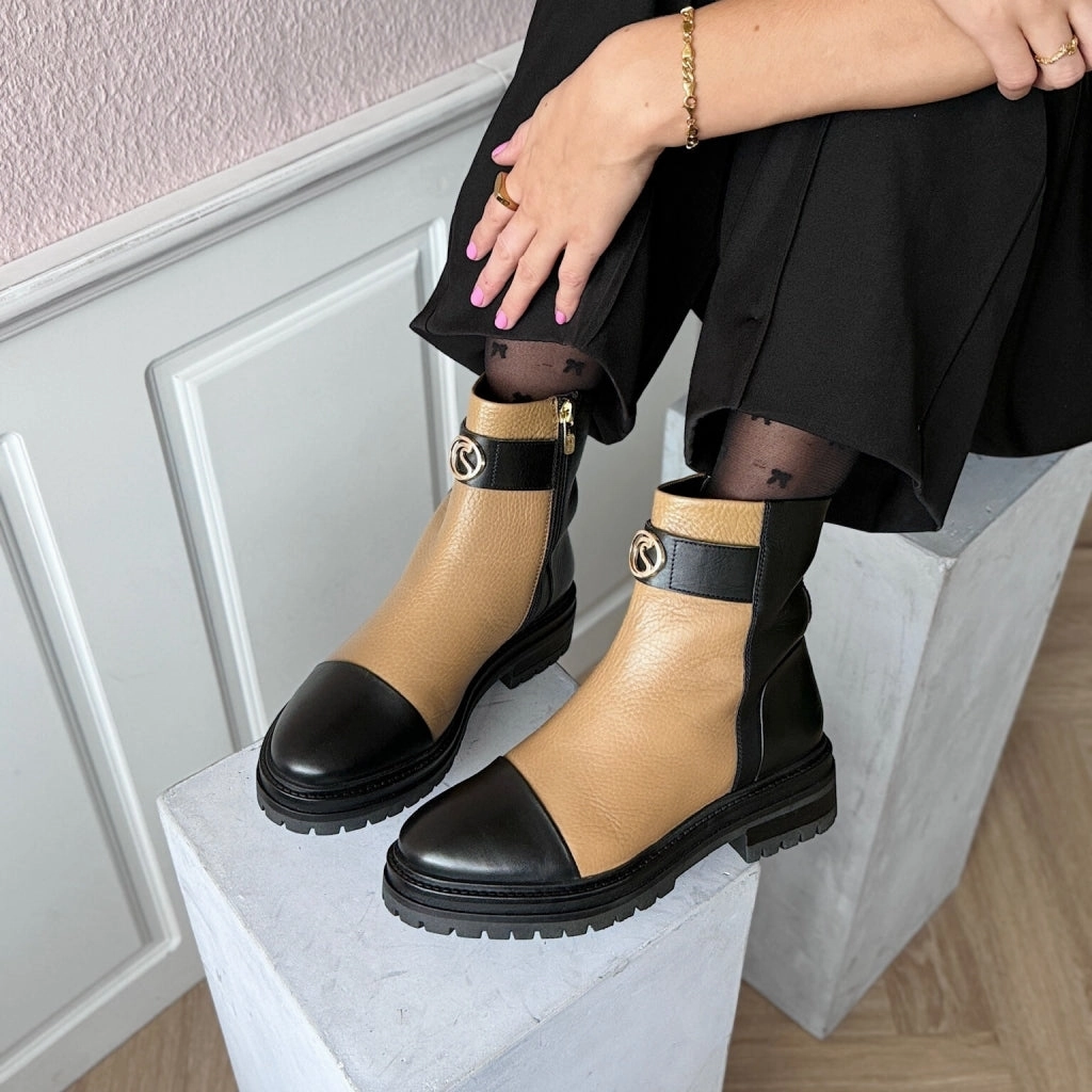 ALL GOOD VIBES ONLY - BLACK/CAMEL