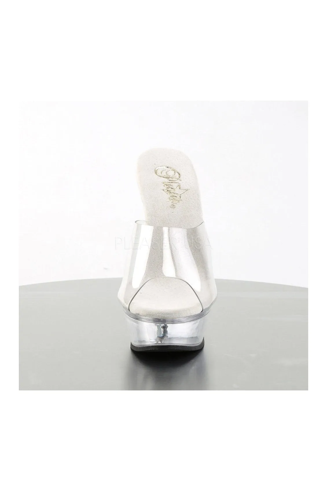 ALLURE-601 Platform Sandal  | Clear Vinyl