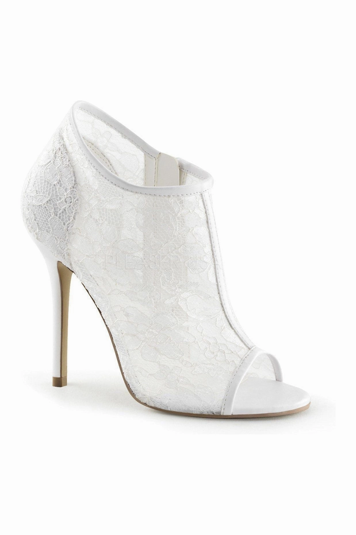 AMUSE-56 Bootie | Ivory Fabric