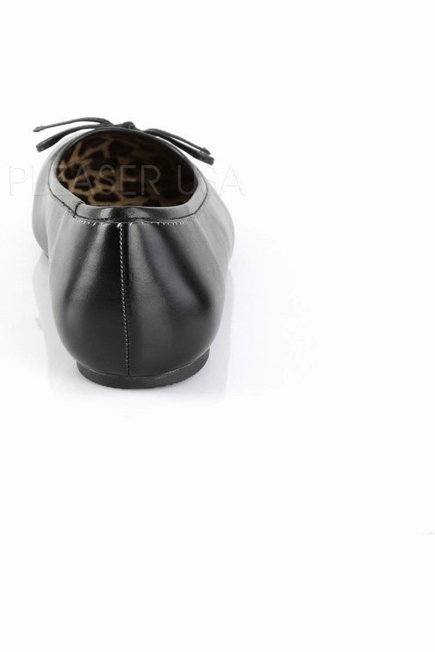 ANNA-01 Flat | Black Faux Leather