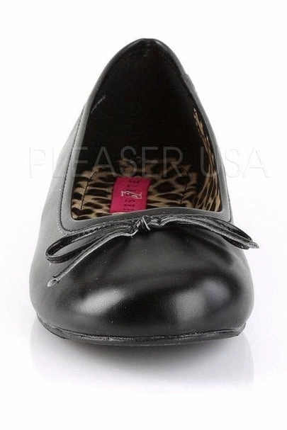 ANNA-01 Flat | Black Faux Leather