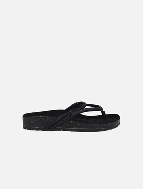 Antea Women's Cork Vegan Sandals | Black