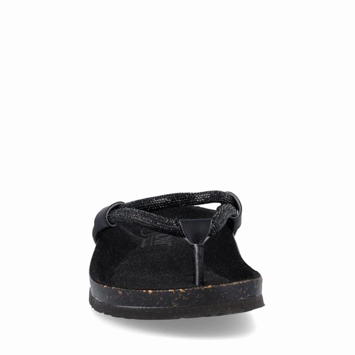 Antea Women's Cork Vegan Sandals | Black