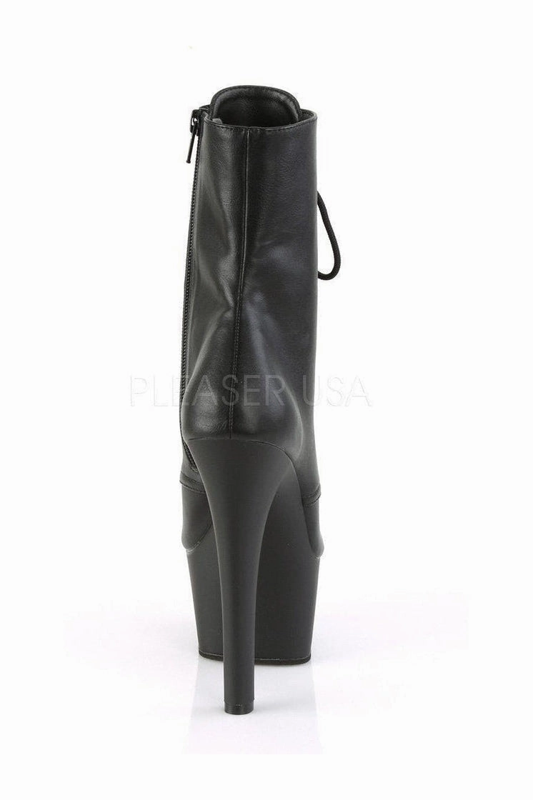 ASPIRE-1020 Platform Boot  | Black Faux Leather