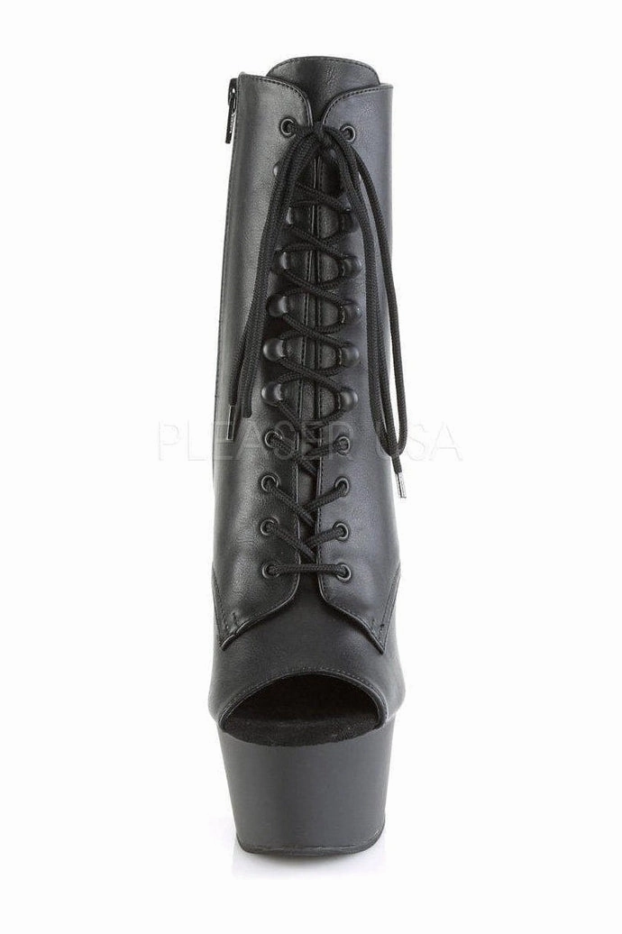 ASPIRE-1021 Platform Ankle Boot | Black Faux Leather