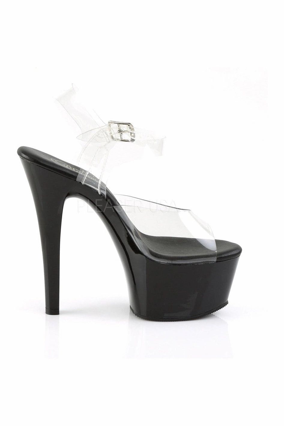ASPIRE-608 Platform Sandal  | Black Vinyl
