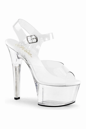 ASPIRE-608 Platform Sandal  | Clear Vinyl