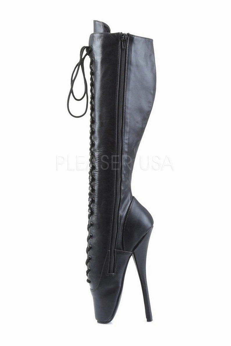 BALLET-2020 Ballet Knee Boot | Black Genuine Leather