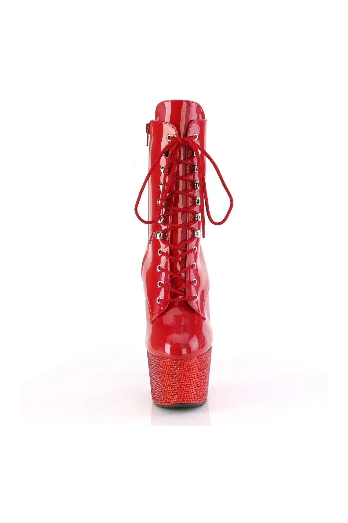 BEJEWELED-1020-7 Red Patent Ankle Boot