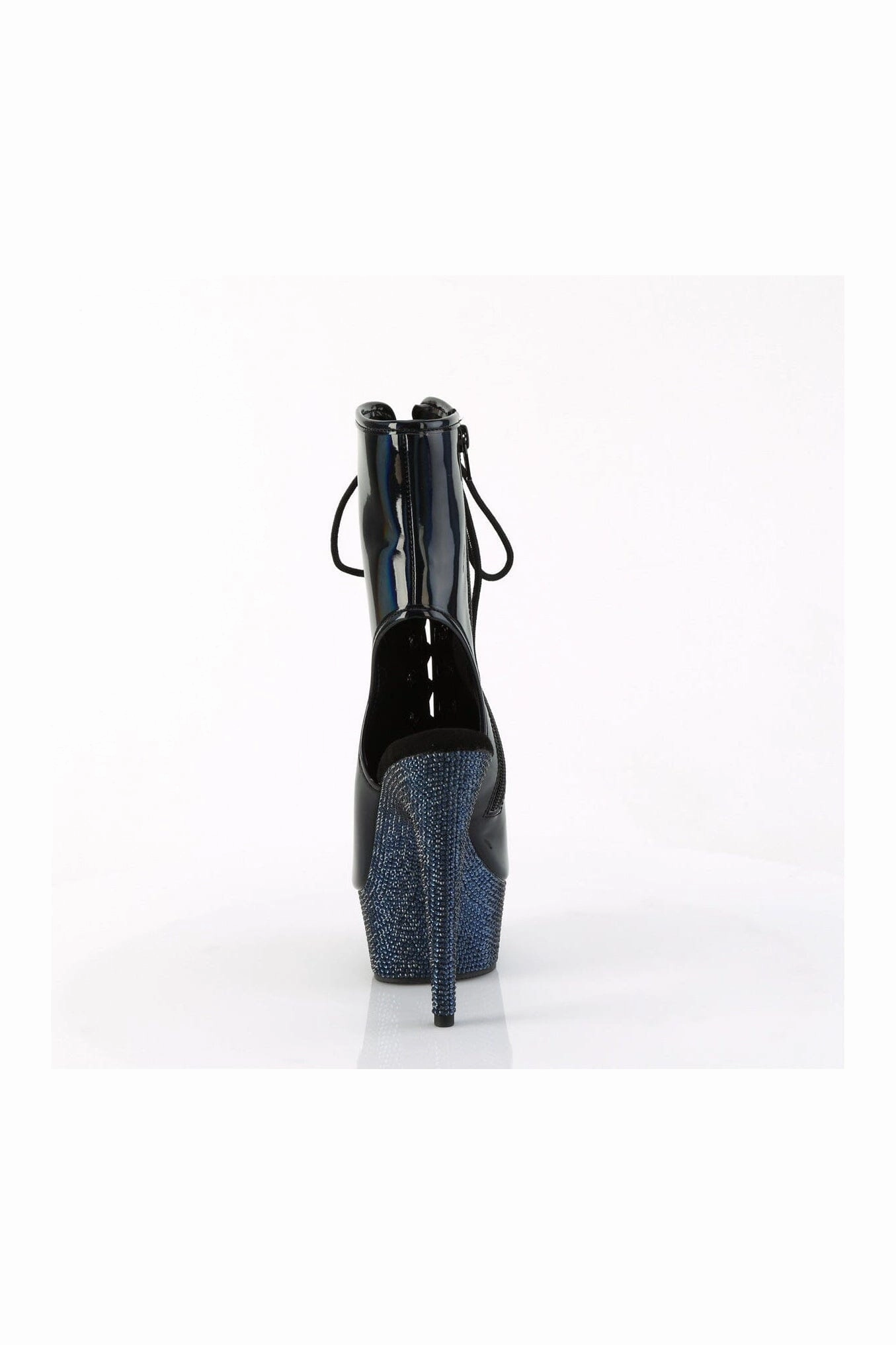 BEJEWELED-1016-6 Black Patent Ankle Boot