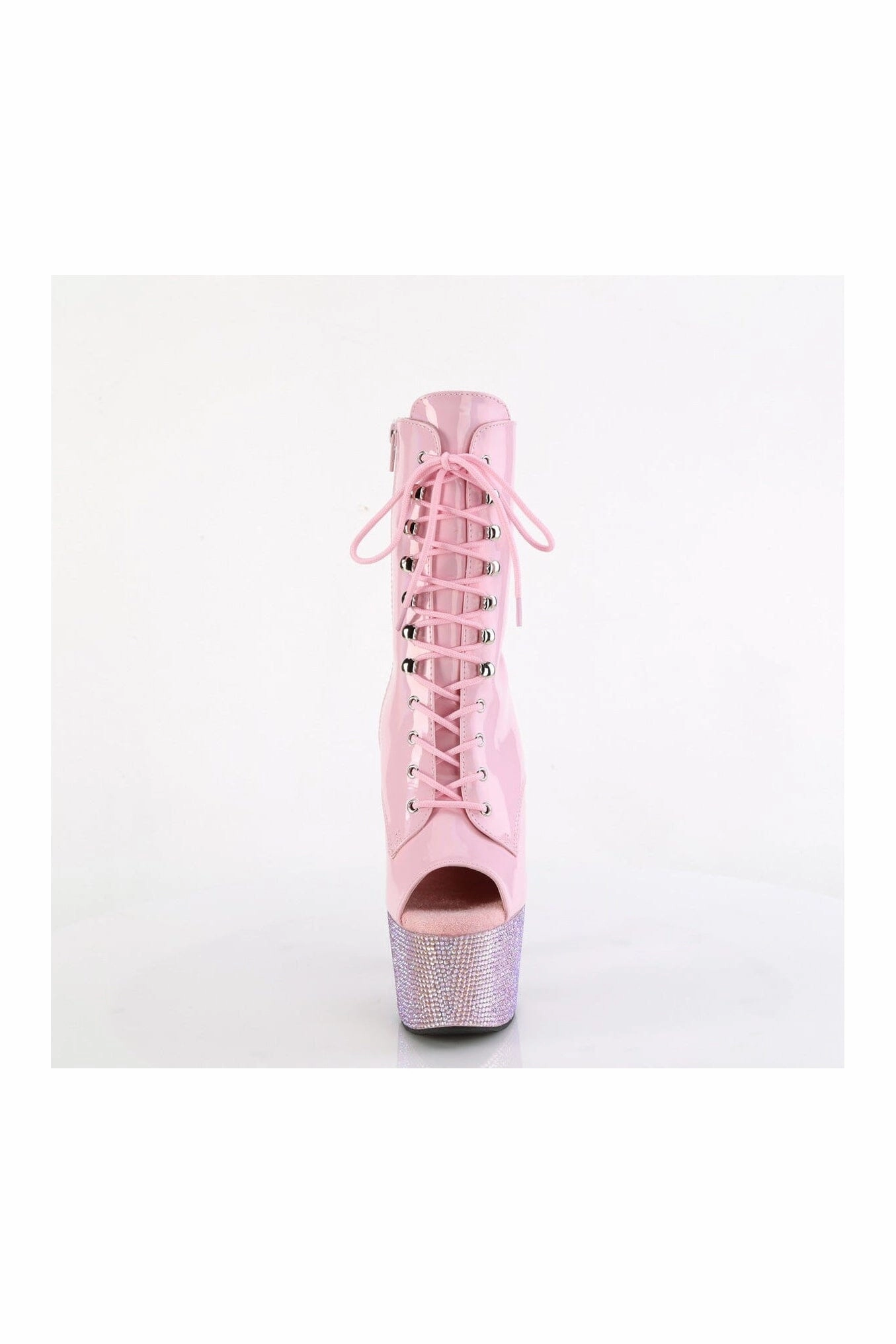 BEJEWELED-1021-7 Pink Patent Ankle Boot