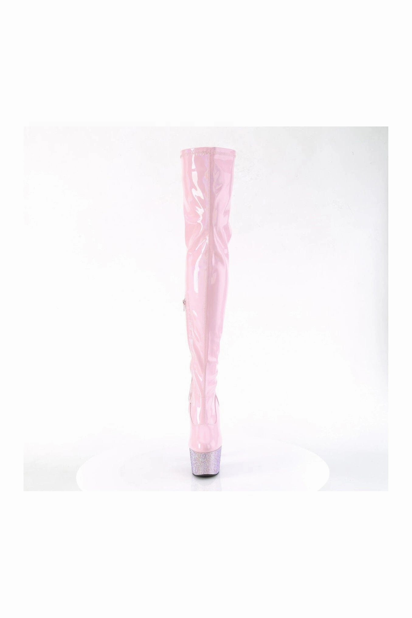 BEJEWELED-3000-7 Pink Patent Thigh Boot