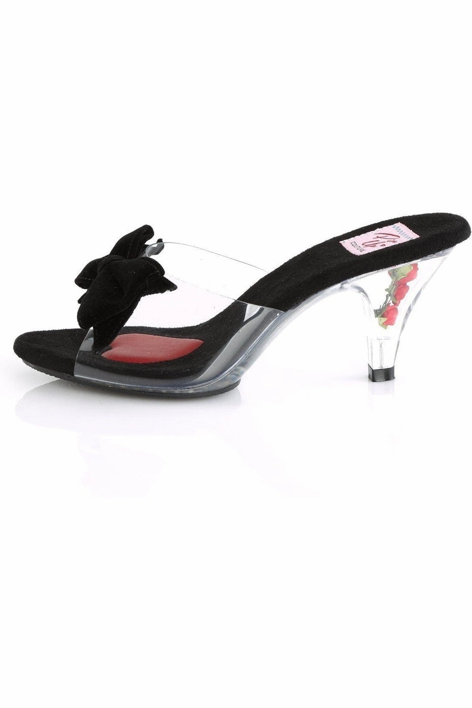 BELLE-301BOW Vintage Mule | Clear Vinyl
