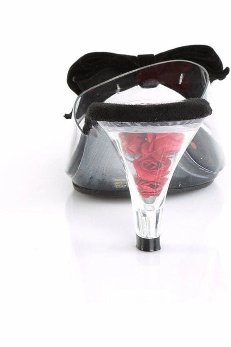 BELLE-301BOW Vintage Mule | Clear Vinyl
