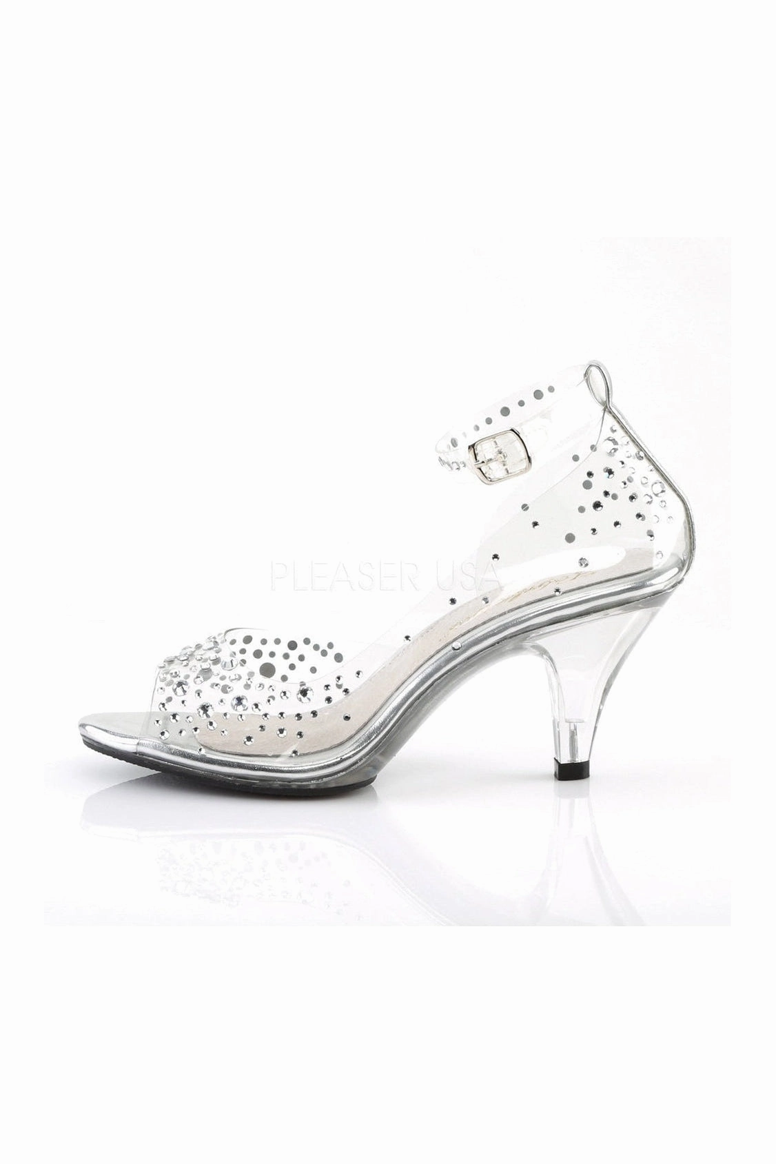 BELLE-330RS Sandal | Clear Vinyl