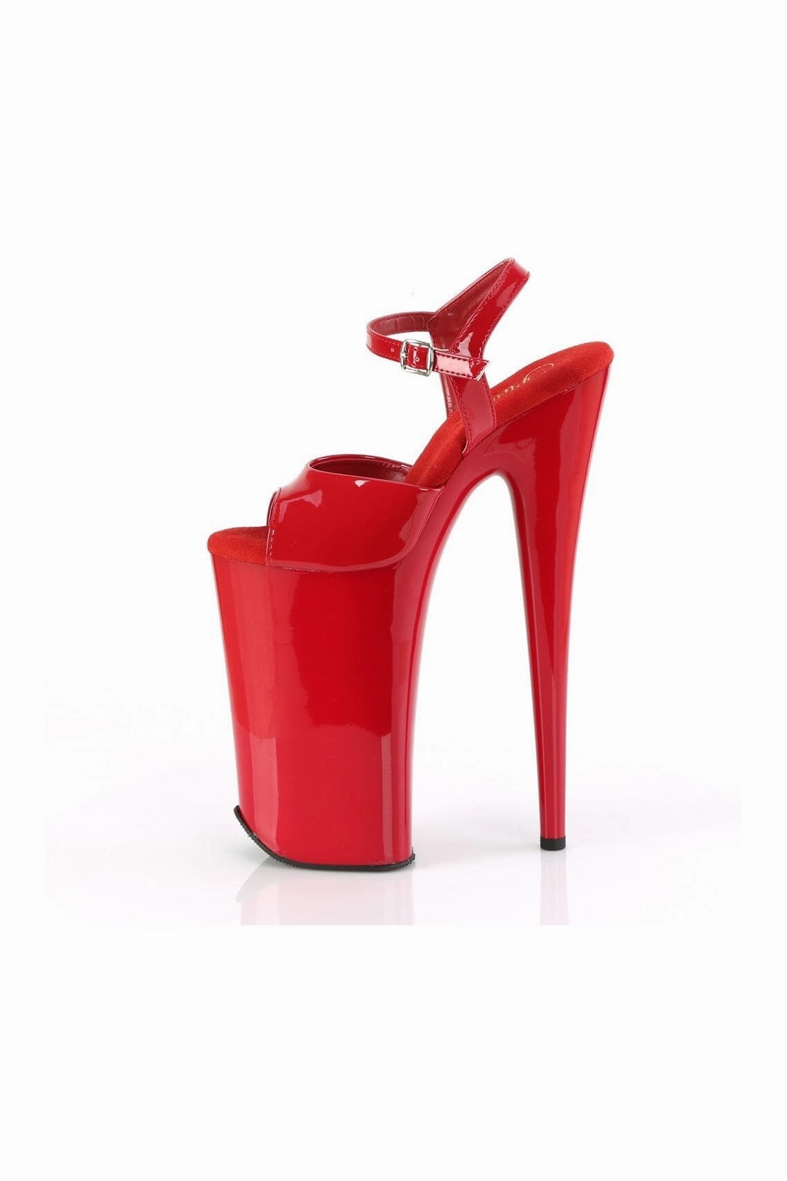 BEYOND-009 Red Faux Leather Sandal