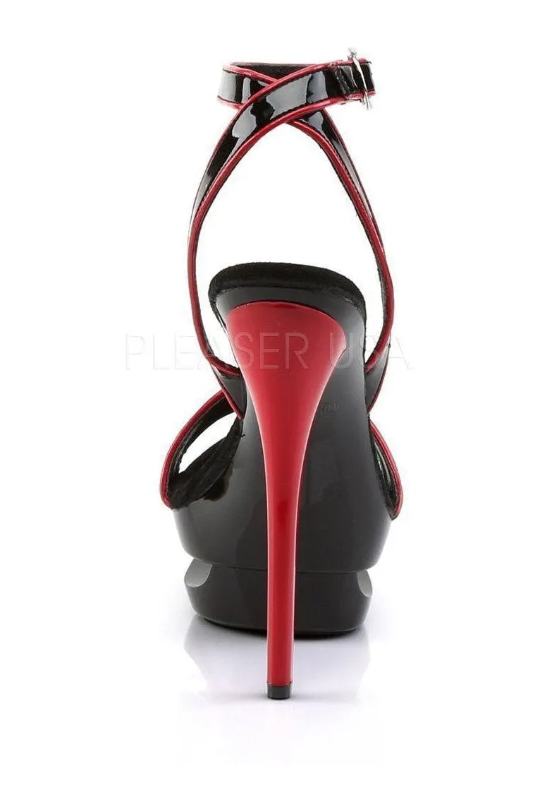 BLONDIE-631-2 Platform Sandal  | Black Patent