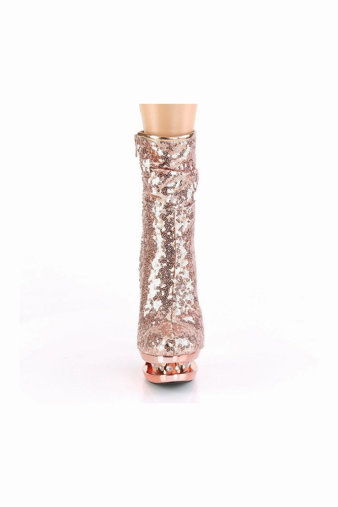 BLONDIE-R-1009 Exotic Boot | Gold Sequins