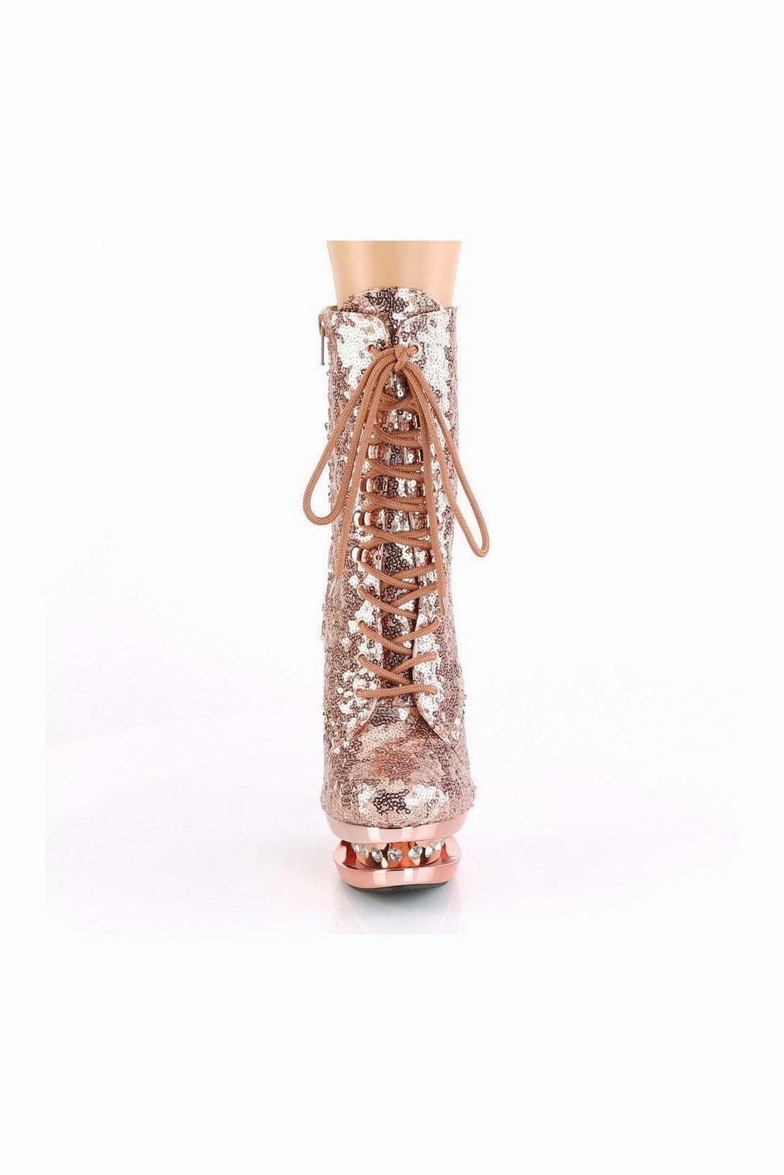 BLONDIE-R-1020 Exotic Boot | Gold Sequins