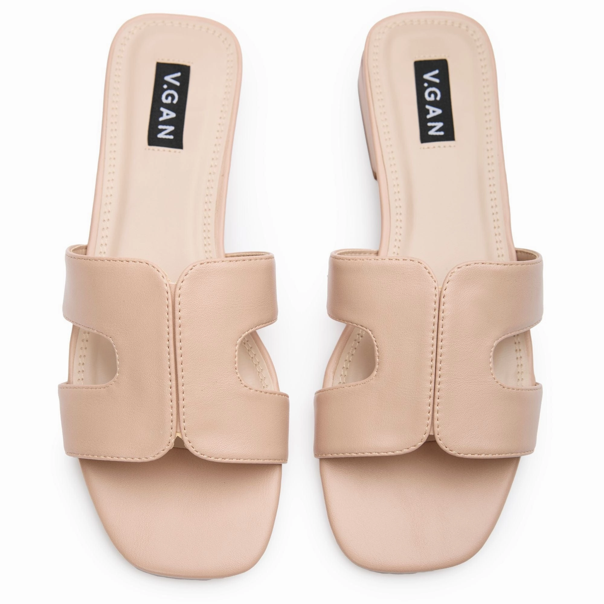 Bok Women's Vegan Leather Slider Sandals | Natural