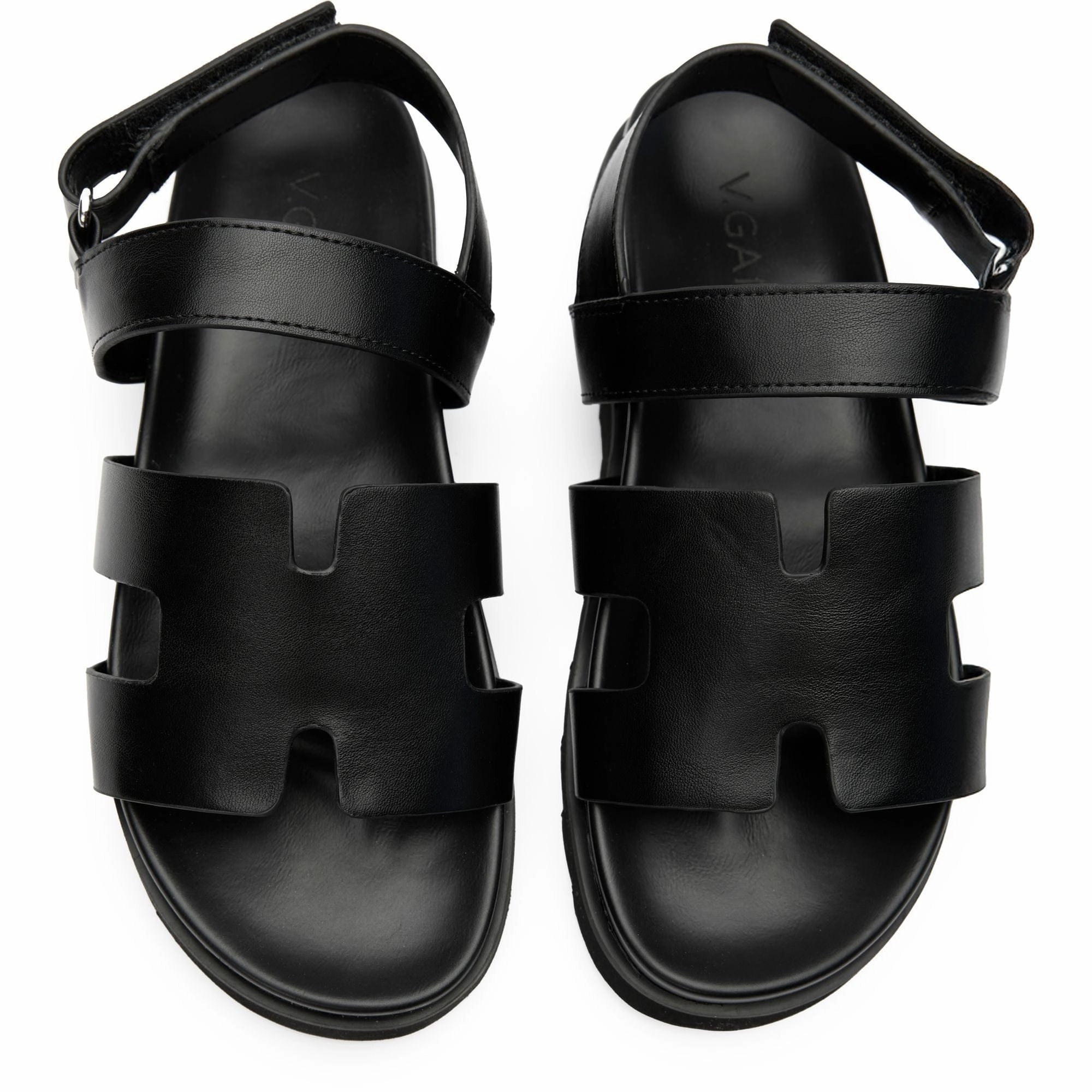 Brazil Women's Vegan Leather Ankle Strap Sandals | Black
