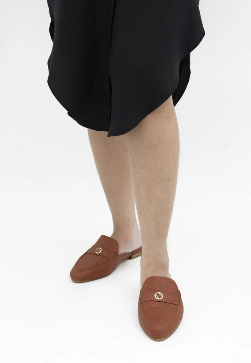 Cairo Pinatex Vegan Leather Mules | Cinnamon