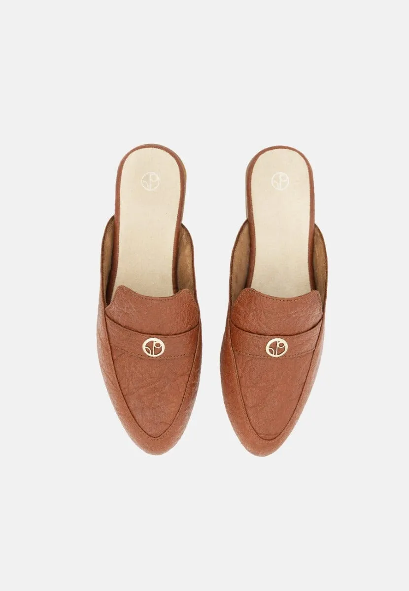 Cairo Pinatex Vegan Leather Mules | Cinnamon