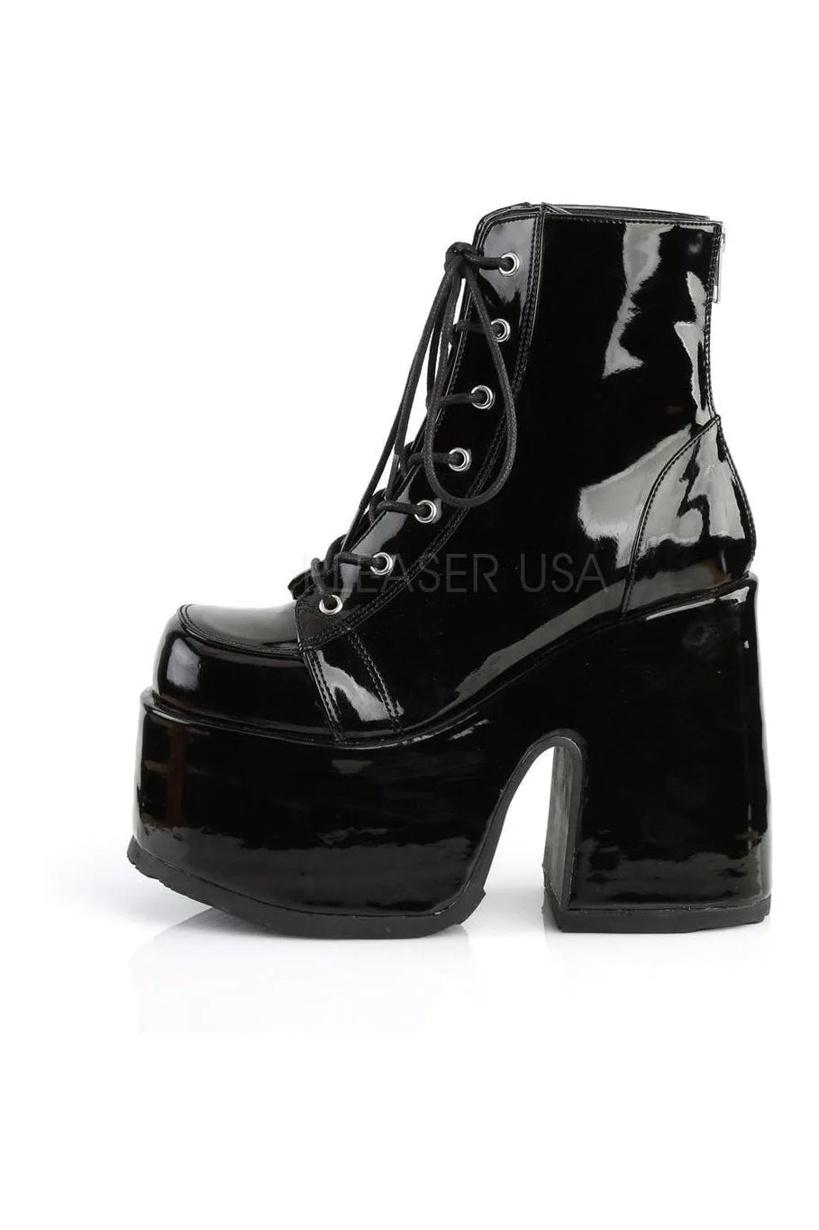 CAMEL-203 Demonia Ankle Boot | Black Patent