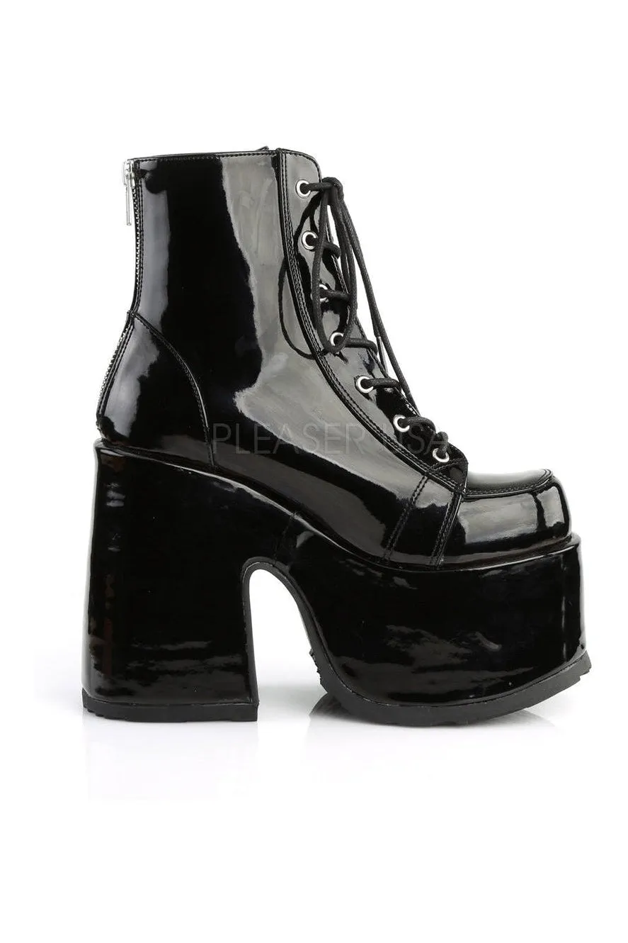 CAMEL-203 Demonia Ankle Boot | Black Patent