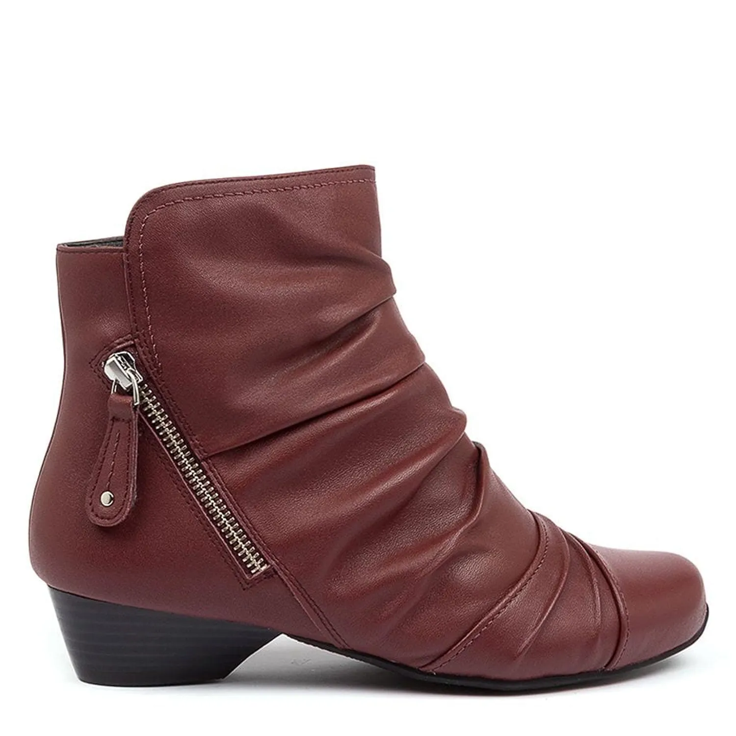 CAMRYN XW - DARK RED LEATHER FINAL SALE