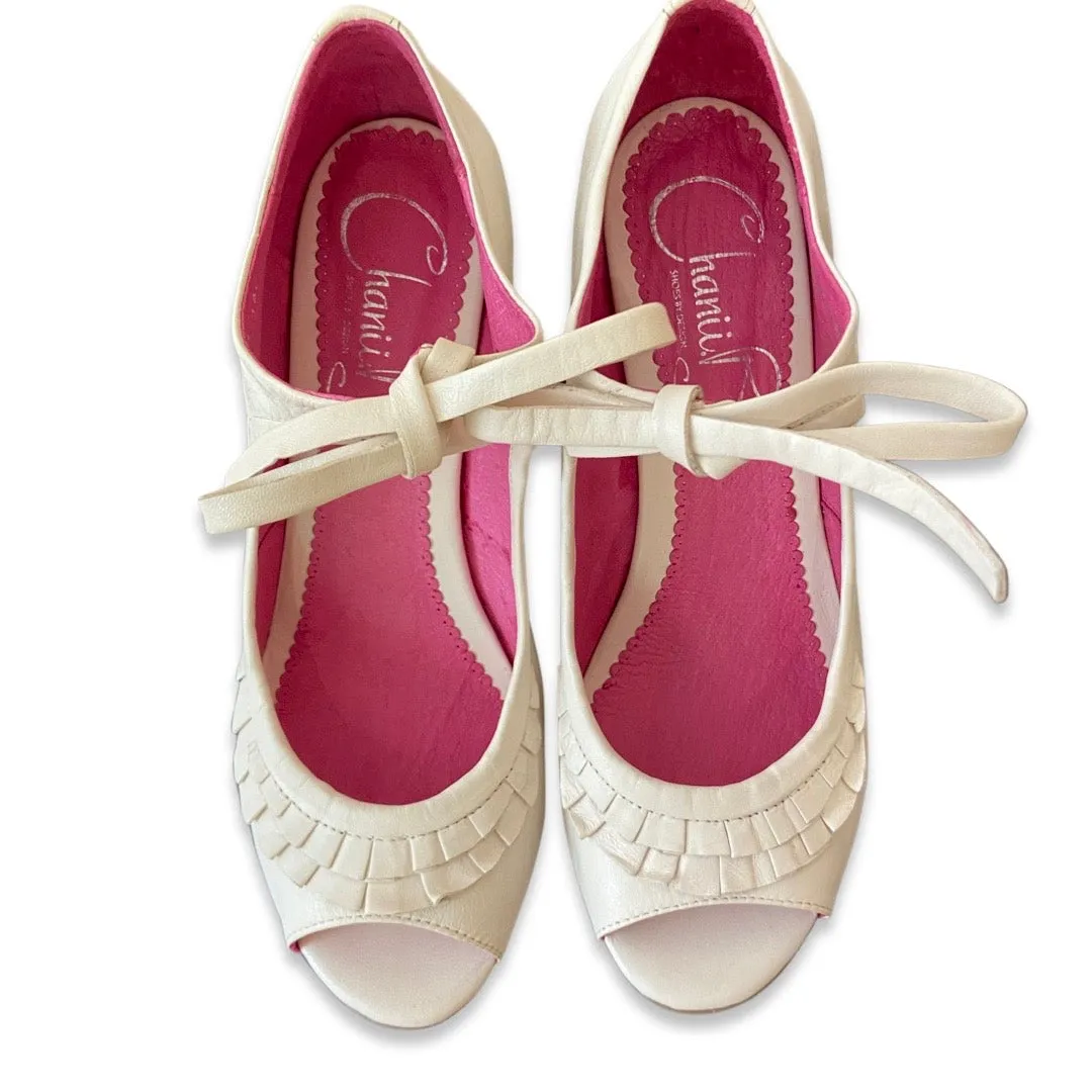 Chablis -ivory open toe- last pairs 36,38 and 40