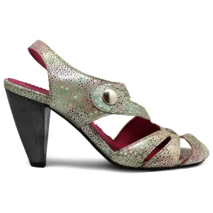 Chardonnay - Gold Print open toe shoe- LAST PAIRS 40 AND 41