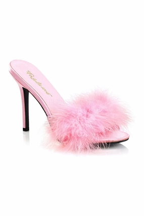 CLASSIQUE-01F Slide | Pink Faux Leather