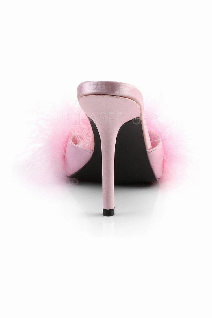 CLASSIQUE-01F Slide | Pink Faux Leather