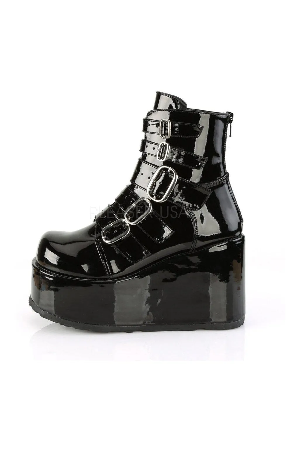 CONCORD-57 Demonia Ankle Boot | Black Patent