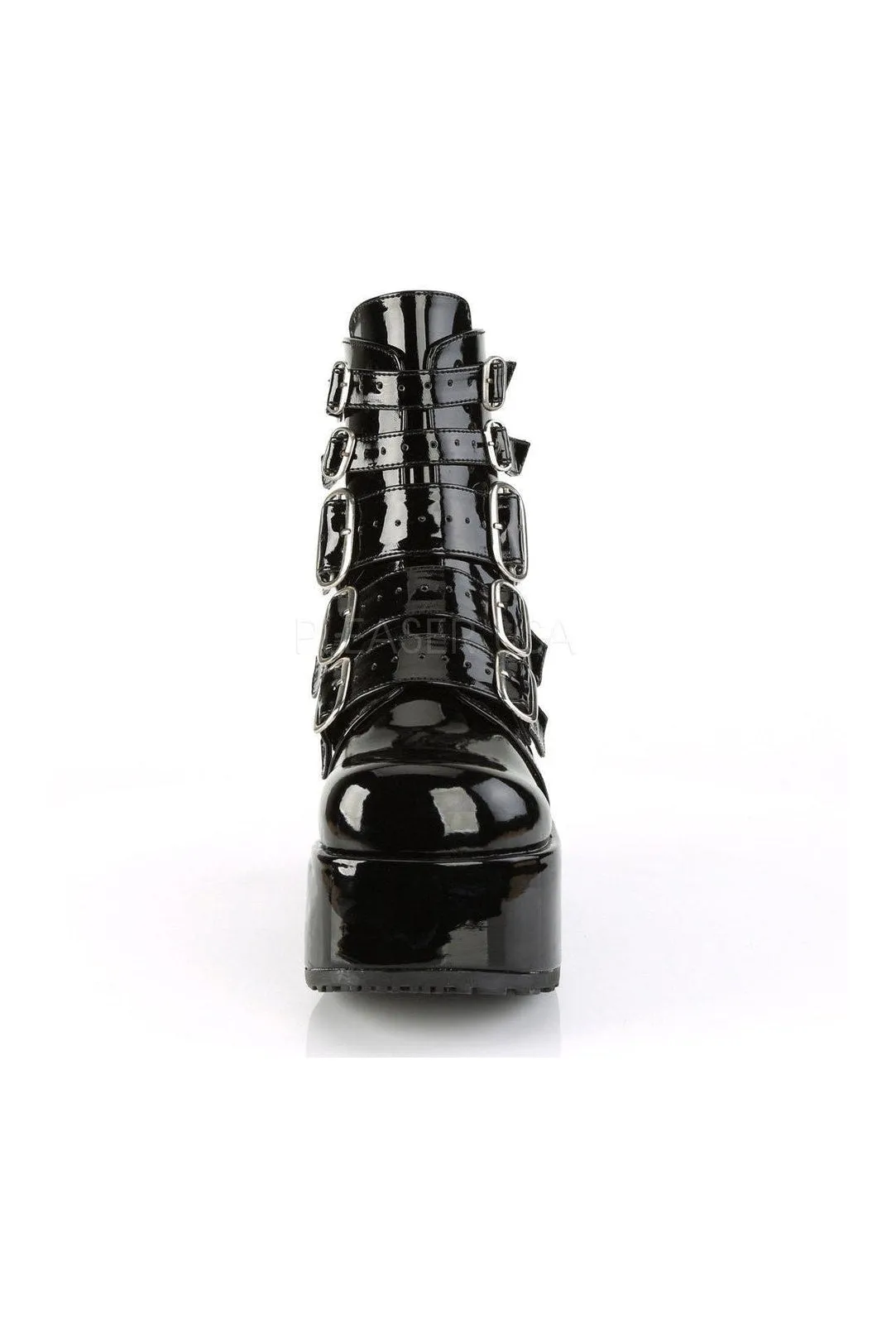 CONCORD-57 Demonia Ankle Boot | Black Patent
