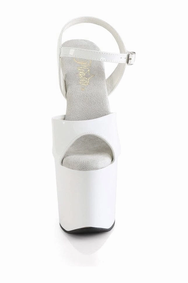 CRAZE-809 White Patent Sandal