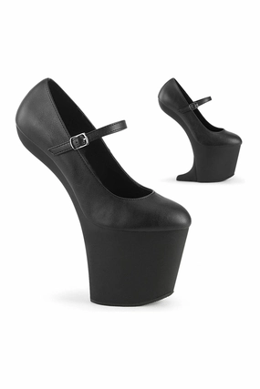 CRAZE-880 Black Faux Leather Pump