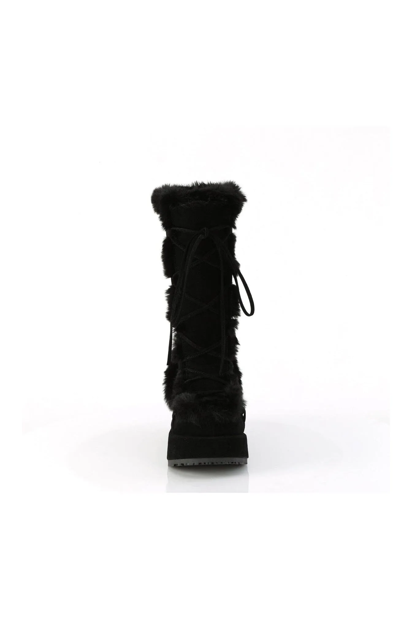 CUBBY-311 Black Vegan Suede Knee Boot