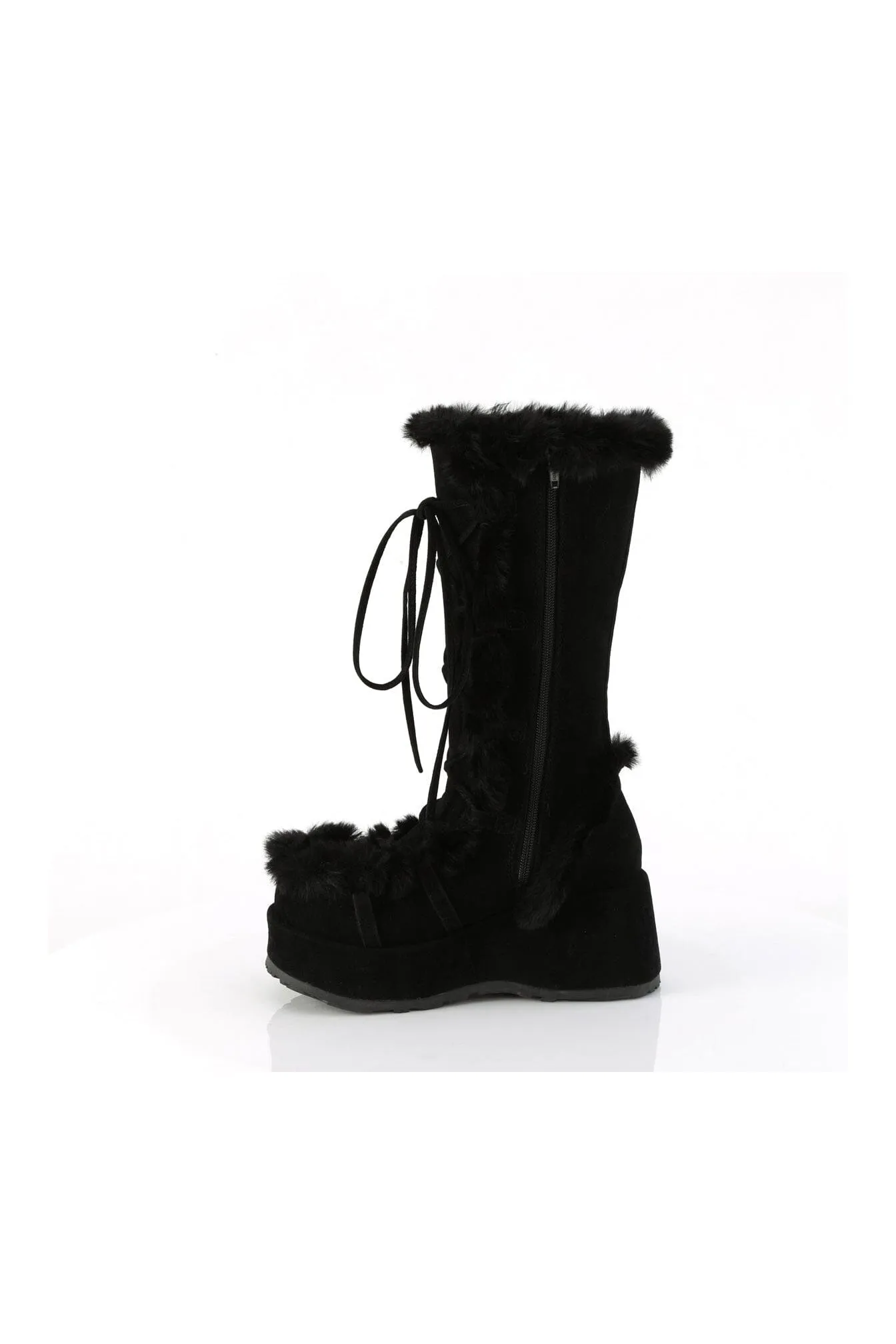 CUBBY-311 Black Vegan Suede Knee Boot