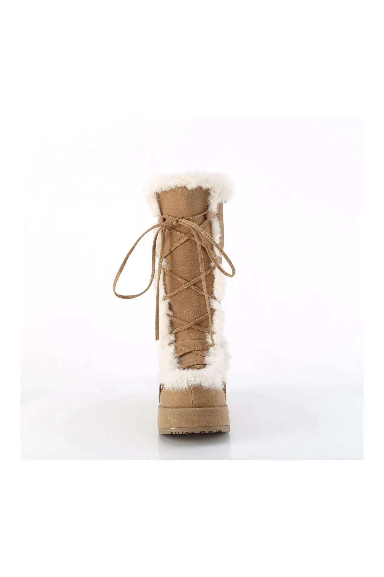 CUBBY-311 Brown Vegan Suede Knee Boot