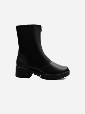 Cyber Women's Desserto Cactus Leather Vegan Ankle Boots | Black