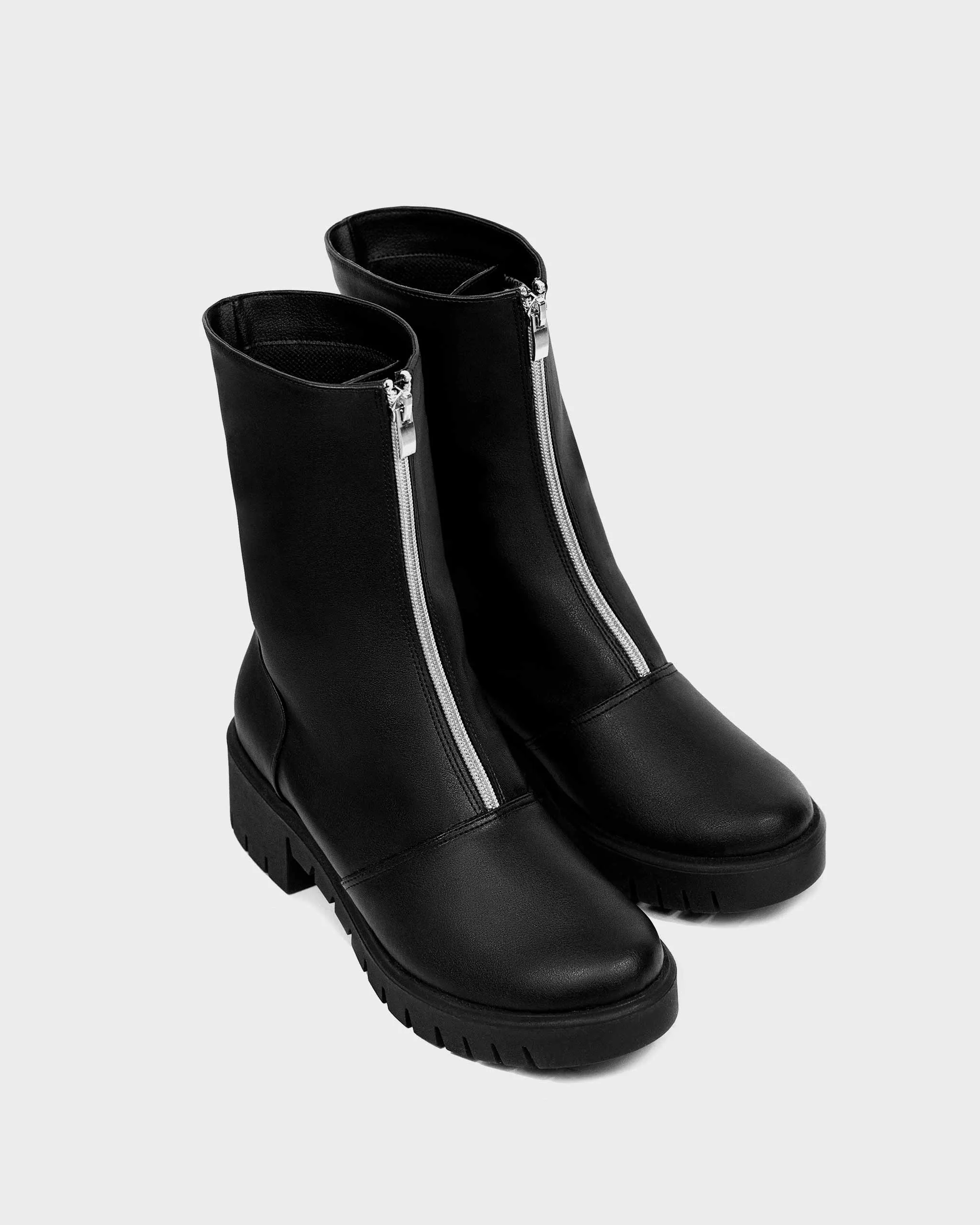 Cyber Women's Desserto Cactus Leather Vegan Ankle Boots | Black