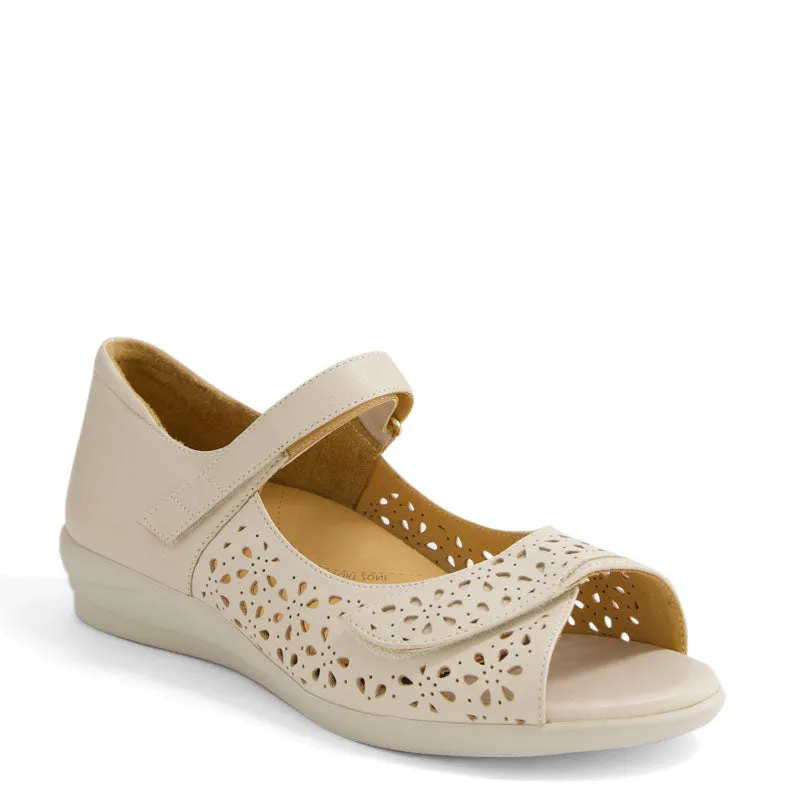 DAFFODIL W  - ALMOND LEATHER SANDALS