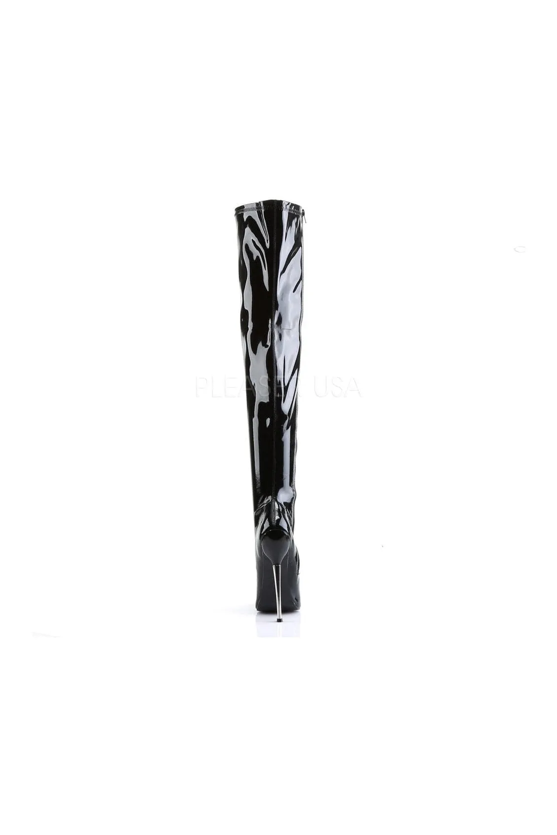 DAGGER-3000 Thigh Boot | Black Patent